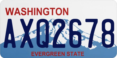 WA license plate AXQ2678