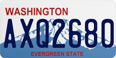 WA license plate AXQ2680