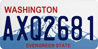 WA license plate AXQ2681