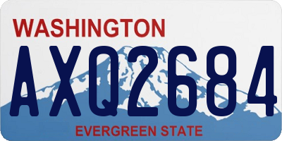 WA license plate AXQ2684
