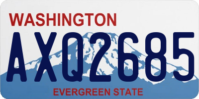 WA license plate AXQ2685