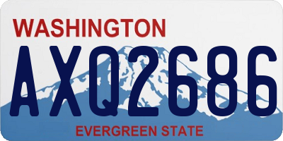 WA license plate AXQ2686