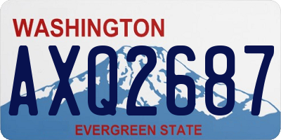 WA license plate AXQ2687