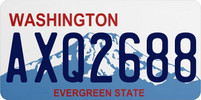 WA license plate AXQ2688