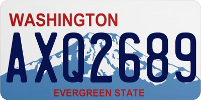WA license plate AXQ2689