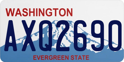 WA license plate AXQ2690