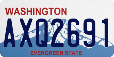 WA license plate AXQ2691