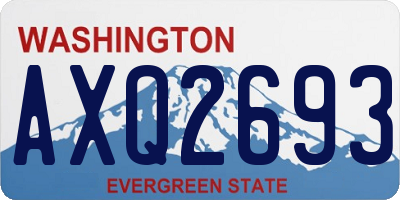 WA license plate AXQ2693