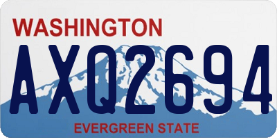 WA license plate AXQ2694