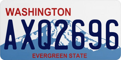 WA license plate AXQ2696