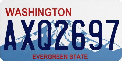 WA license plate AXQ2697
