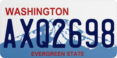 WA license plate AXQ2698