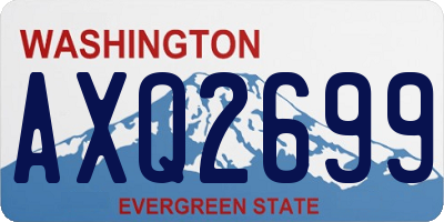 WA license plate AXQ2699