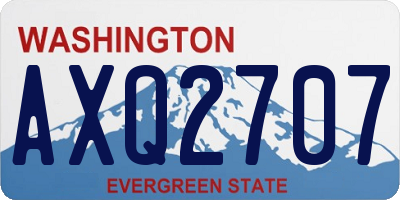 WA license plate AXQ2707