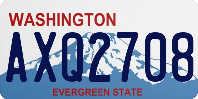 WA license plate AXQ2708