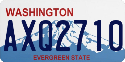 WA license plate AXQ2710