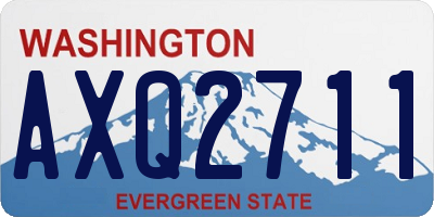 WA license plate AXQ2711