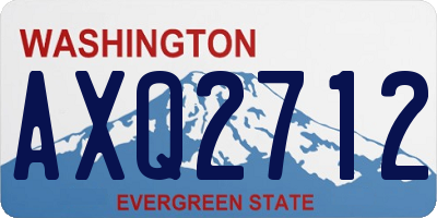 WA license plate AXQ2712