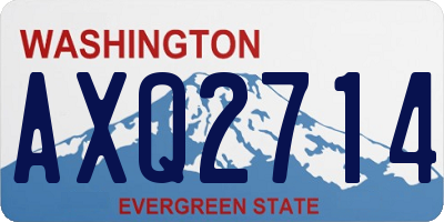 WA license plate AXQ2714