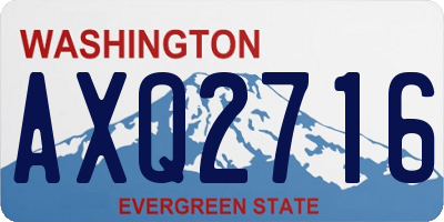 WA license plate AXQ2716