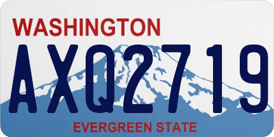 WA license plate AXQ2719