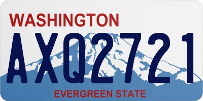 WA license plate AXQ2721