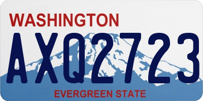 WA license plate AXQ2723