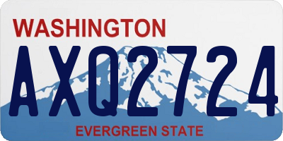 WA license plate AXQ2724
