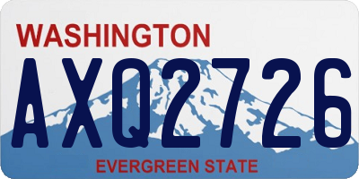 WA license plate AXQ2726