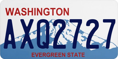 WA license plate AXQ2727