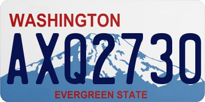 WA license plate AXQ2730