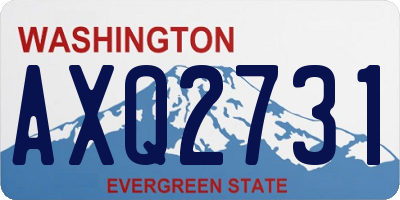 WA license plate AXQ2731
