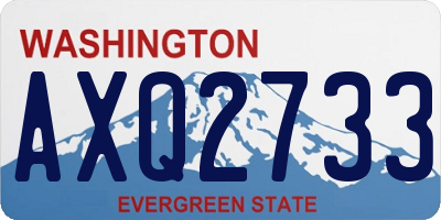 WA license plate AXQ2733
