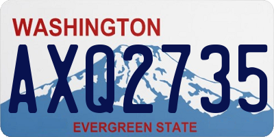WA license plate AXQ2735