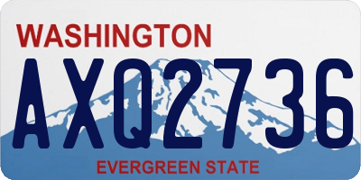 WA license plate AXQ2736
