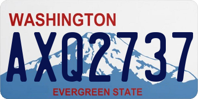 WA license plate AXQ2737