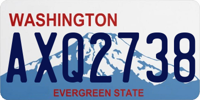 WA license plate AXQ2738