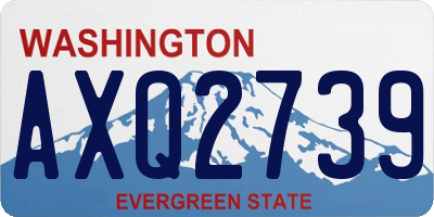 WA license plate AXQ2739