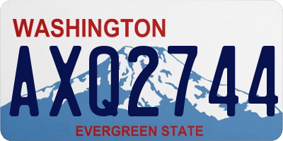 WA license plate AXQ2744