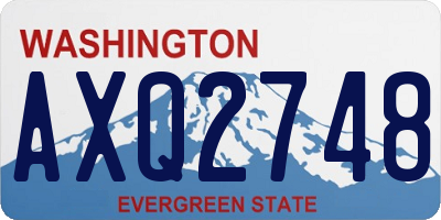 WA license plate AXQ2748