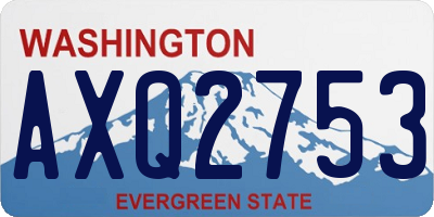 WA license plate AXQ2753