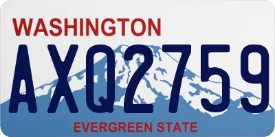 WA license plate AXQ2759