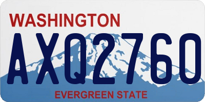 WA license plate AXQ2760