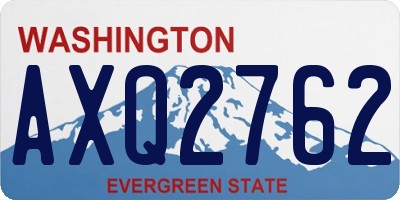 WA license plate AXQ2762