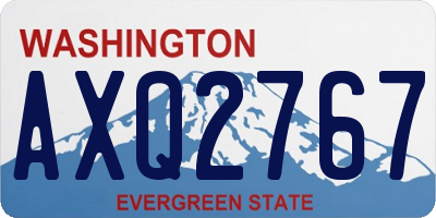 WA license plate AXQ2767