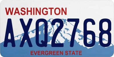 WA license plate AXQ2768