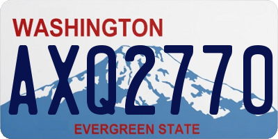 WA license plate AXQ2770