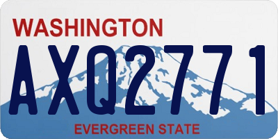 WA license plate AXQ2771