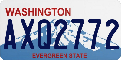 WA license plate AXQ2772