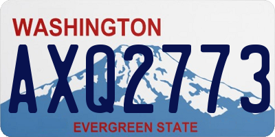 WA license plate AXQ2773